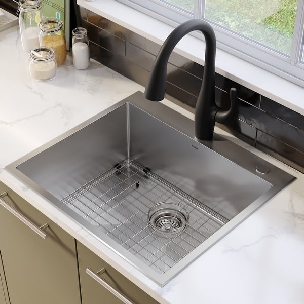 Shop Kraus Standart Pro Stainless Steel Topmount Drop In Kitchen Sink Overstock 23561279