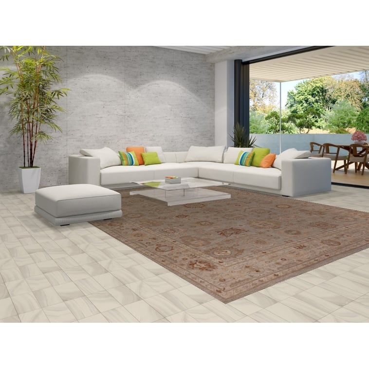 Vegetable Dye Oushak Large Area Rug Handmade Wool Carpet - 10'1" x 13'9"
