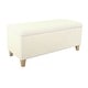 preview thumbnail 4 of 15, HomePop Sherpa Upholstered Storage Bench - Cream