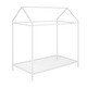 preview thumbnail 4 of 7, White Metal Twin Size House Bed Frame for Kids