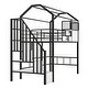 preview thumbnail 11 of 27, Twin Metal Loft Bed With Roof Design And A Storage Box, With Storage Case, Sturdy Metal Frame,Easy Assembly, Black