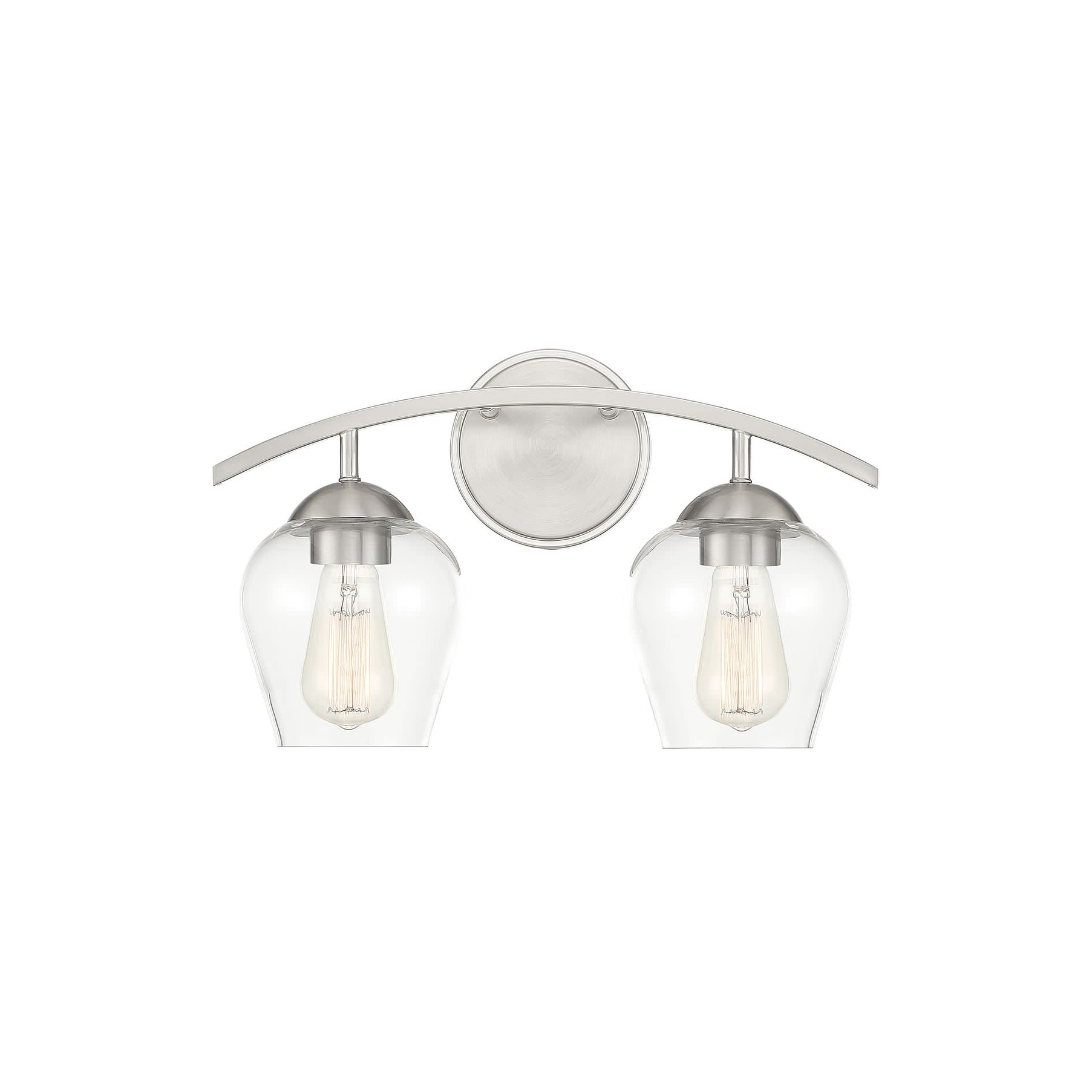 Meridian M80031 2 Light 16" Wide Bathroom Vanity Light with Clear