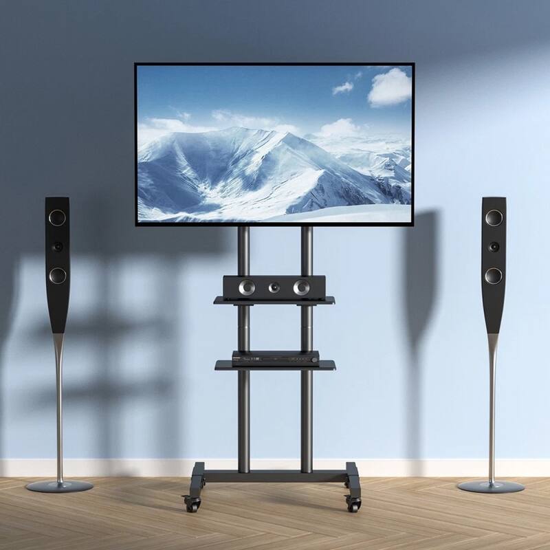 Mobile TV Stand Mount Rolling TV Cart for 32"-70" TVs Mount - 65 inches in width