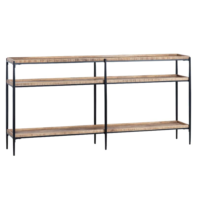 72 in. Brown Solid Wood Accent_Console_Sofa Table