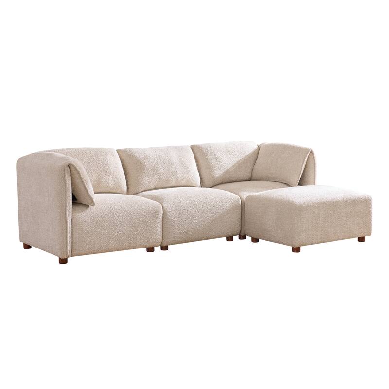 Christopher Knight Home - Modern Upholstered Sofa with Rubber Wood Frame