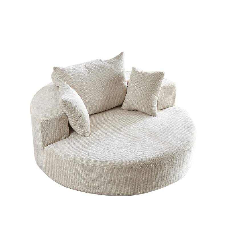 Comfortable Chenille Foam Swivel Chair for Various Rooms, Enhancing Relaxation