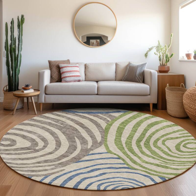 Machine Washable Indoor/ Outdoor Chantille Contemporary Dimensions Rug