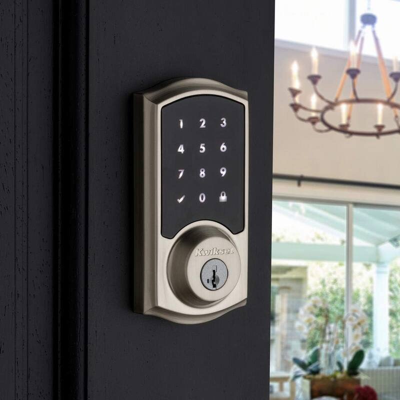 Kwikset SmartCode 916 Z-Wave Smart Lock, Keyless Entry Zwave Door Lock, Traditional Satin Nickle