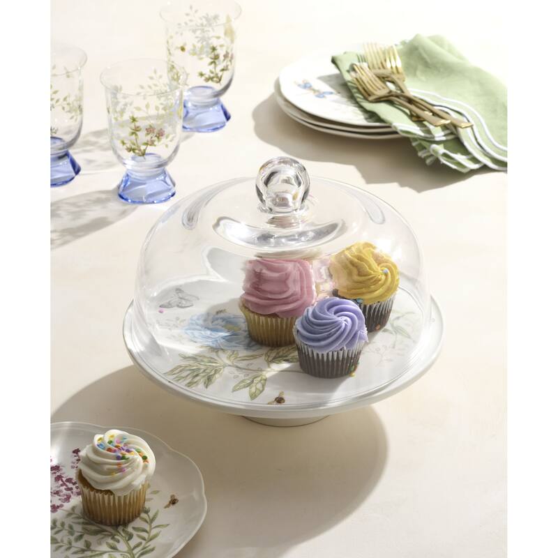 Lenox Butterfly Meadow 25th Anniversary Cake Plate - 11.26" x 11.26 x 10"