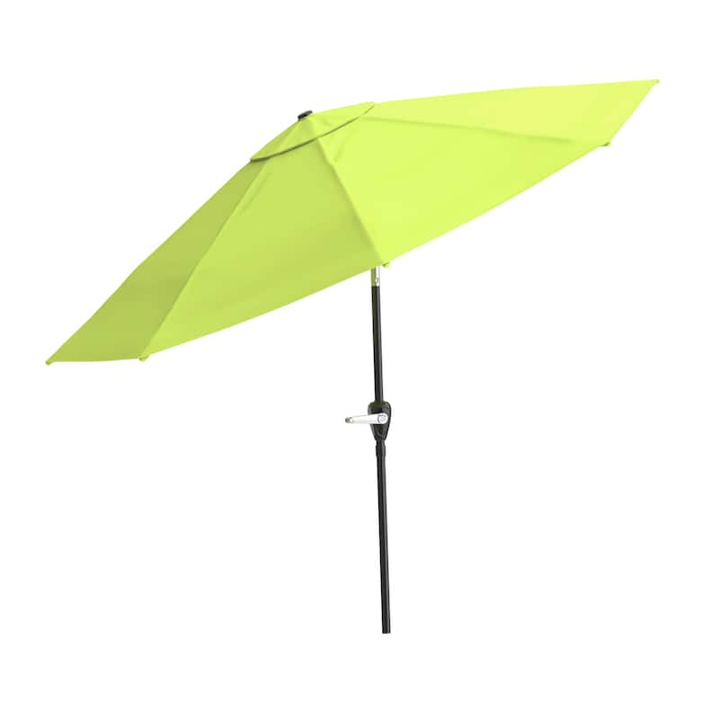 Pure Garden 10ft Aluminum Patio Umbrella with Auto Tilt and Easy Crank