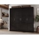 preview thumbnail 12 of 19, 100% Solid Wood Cosmo 4-Door Wardrobe with Solid Wood or Mirrored Doors