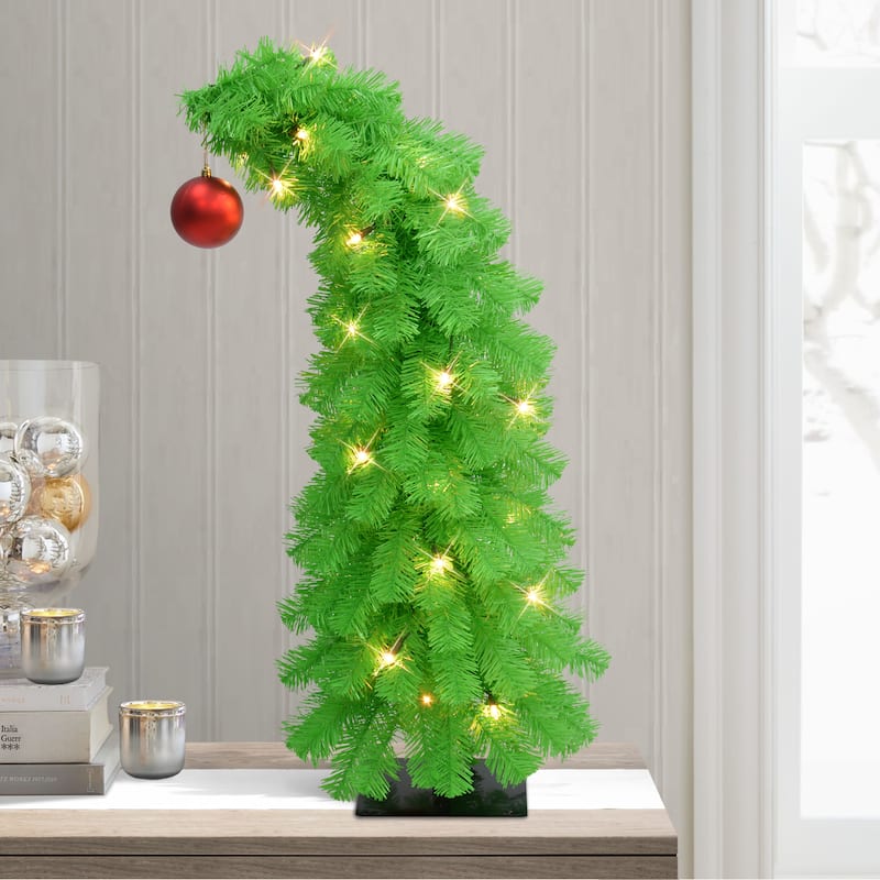 Puleo International 3' Pre-Lit Artificial Whimsical Christmas Tree