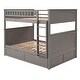 preview thumbnail 4 of 29, Full Over Full Bunk Bed With Twin Size Trundle And Guardrails Sturdy Construction