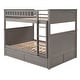 preview thumbnail 20 of 29, Maximized Space,Full Over Full Bunk Bed with Twin Size Trundle, Pine Wood Bunk Bed with Guardrails