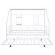 preview thumbnail 4 of 38, Metal Full Size House Bed with Trundle and Built-in Shelf