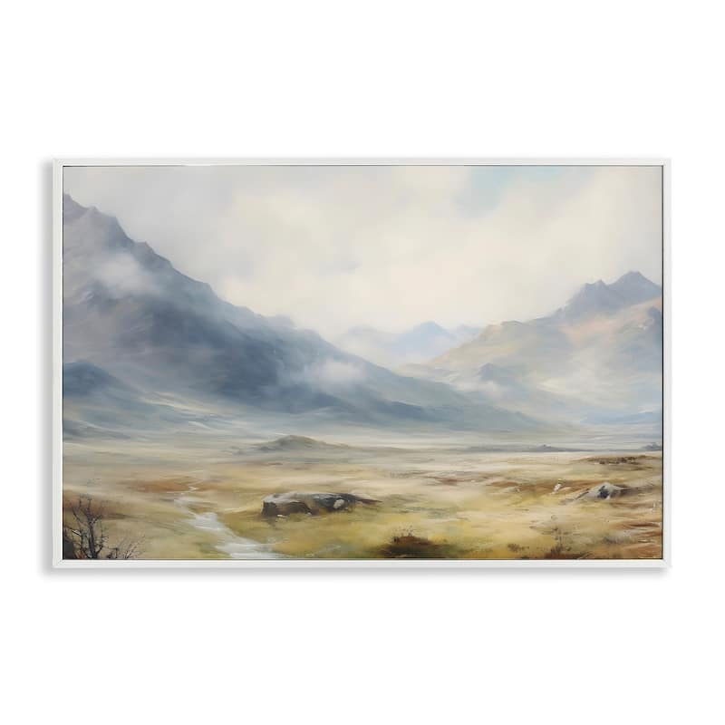 Stupell Faded Mountain Secrets Framed Giclee Art Design By Franklyn Gregory - 18 x 12 - White