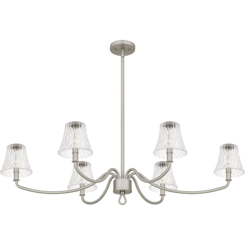 McKinney 6-Light Brushed Nickel Linear Chandelier
