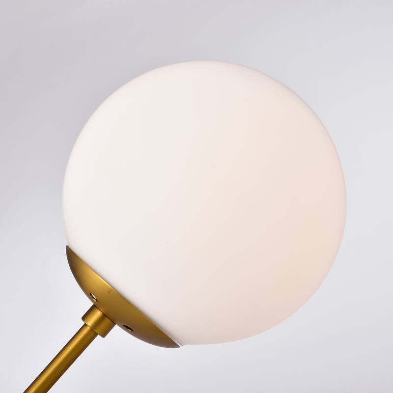 Laiba Aged Brass 1-Light Globe Glass Shade Table Lamp