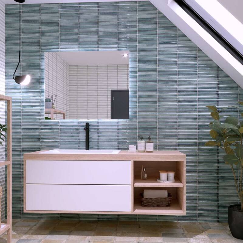 The Tile Life Sakura Fluted 4.5x9 Porcelain Wall Tile