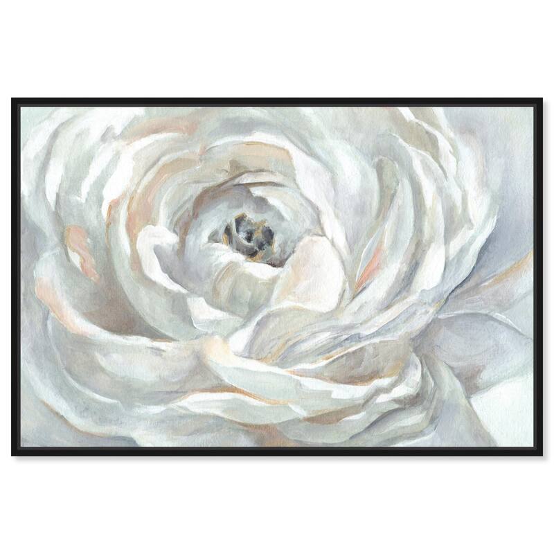 Powdery Peony Canvas by Art Remedy - 30" x 20" - Black