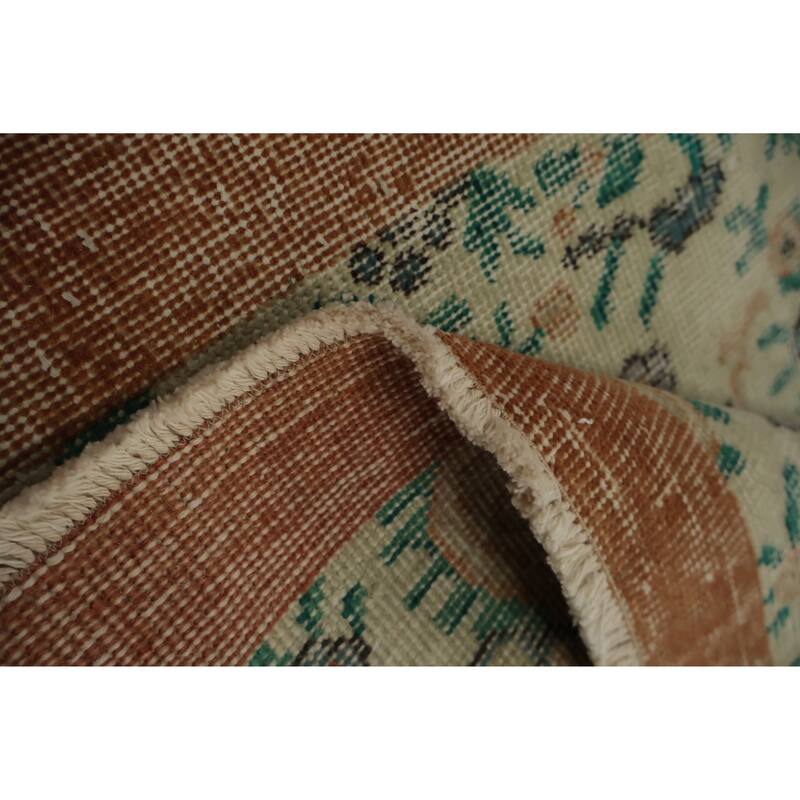 Hand Knotted Oriental 100% Wool Carpet Transitional Floral Beige & Ivories Anatolian Area Rug - 6' 7'' X 3' 10''