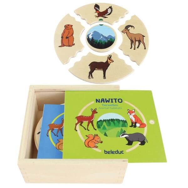 slide 2 of 5, Beleduc Nawito Animal Habitats Puzzles - Multi Multi - Kids