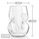 preview thumbnail 2 of 7, Final Touch Set of 4 Conundrum Stemless White Wine Glasses - 9 oz