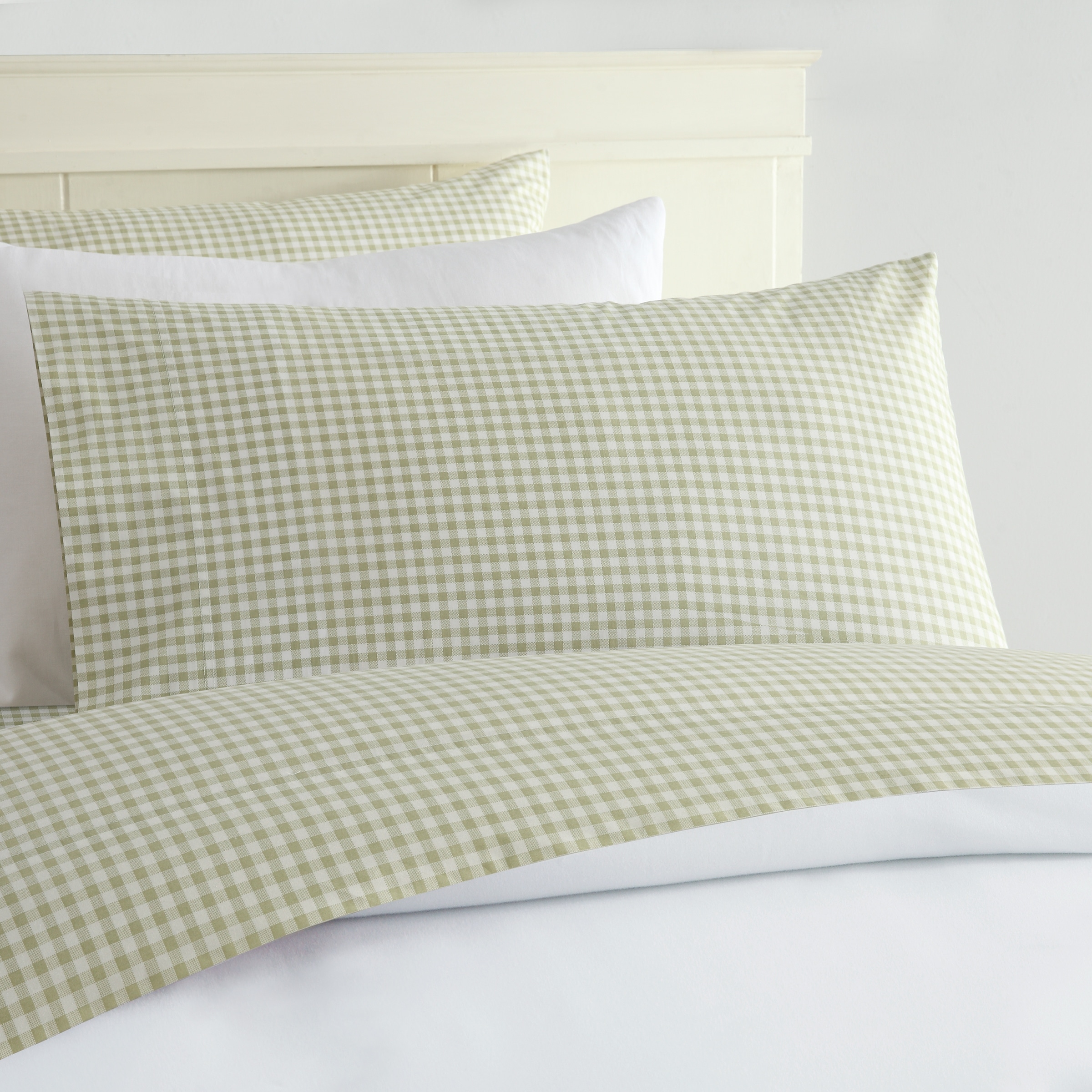 Laurel & Mayfair Gingham 100% Cotton Percale Sheet Set, Green - On Sale -  Bed Bath & Beyond - 35439113