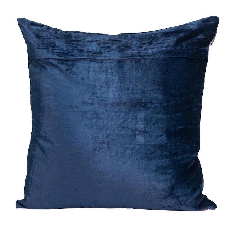 Dark Grey Gold and Purple Tufted Velvet Square Pillow