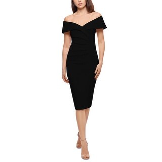 xscape off the shoulder black dress Xscape Women's Ruffle Off-the-Shoulder Gown, Black, 10