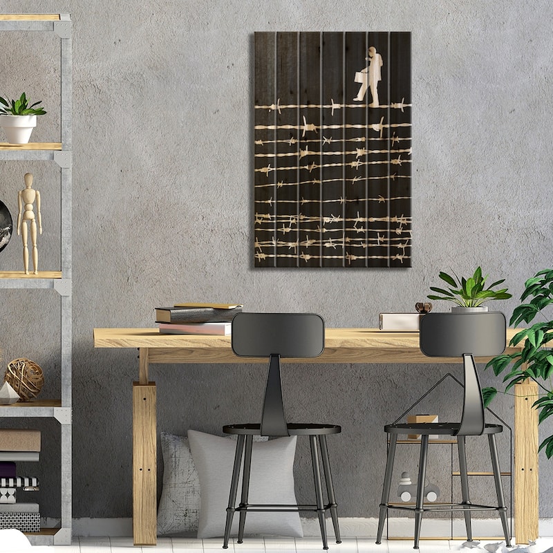 Balancing Act Print On Wood by Rob Dobi - Multi-Color