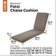 preview thumbnail 16 of 18, Classic Accessories Ravenna Water-Resistant Patio Chaise Cushion, 80 x 26 x 3 Inch Dark Taupe
