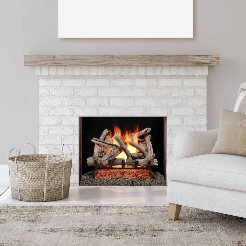 Duluth Forge BVL24-1 55,000 BTU Natural Gas Log Set Fireplace with