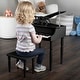 preview thumbnail 7 of 10, Hey Play Kids Piano - 30 Key Mini Grand Piano with Music Stand and Bench