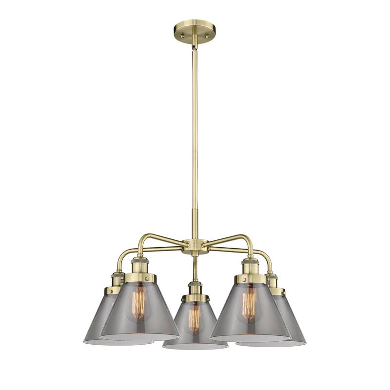 Innovations Lighting Cone - 5 Light 26" Stem Hung Chandelier