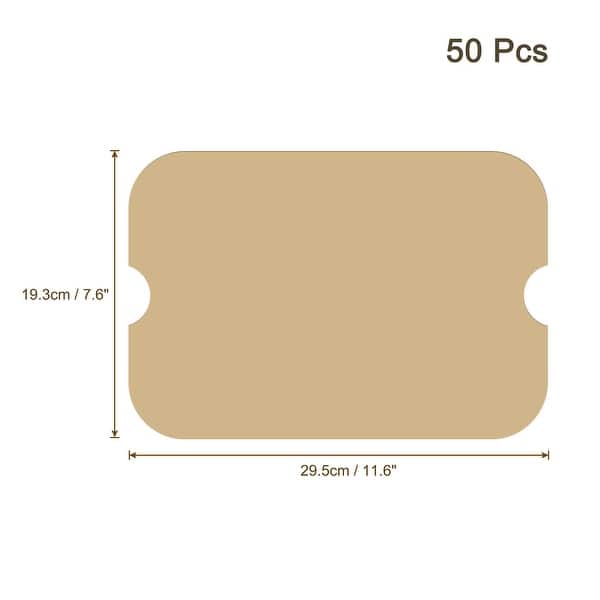 50pcs Solid Color Air Fryer Liner, Brown Paper Air Fryer Parchment