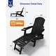 preview thumbnail 4 of 52, WINSOON Set of 2 HIPS Folding Adirondack Chair with Adjustable Backrest and Retractable Ottoman