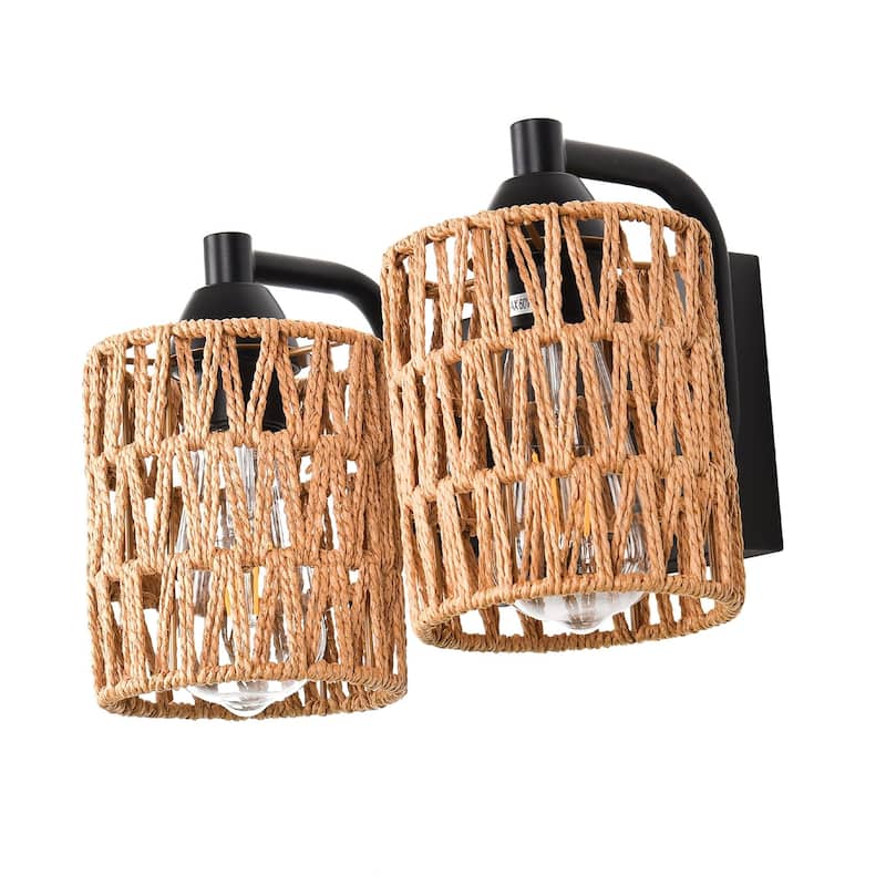 Rattan Vanity Light