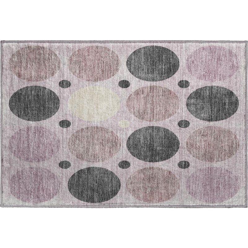 Premium Washable Super Soft Casual Circles Mayfield Rug