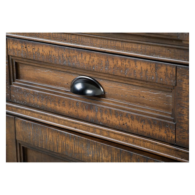 Magnussen Home Bay Creek Toasted Nutmeg 80" Console - 80"W x 18"D x 32"H