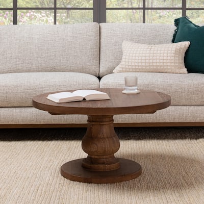 Carolina Reclaimed Wood Round Coffee Table by Kosas Home