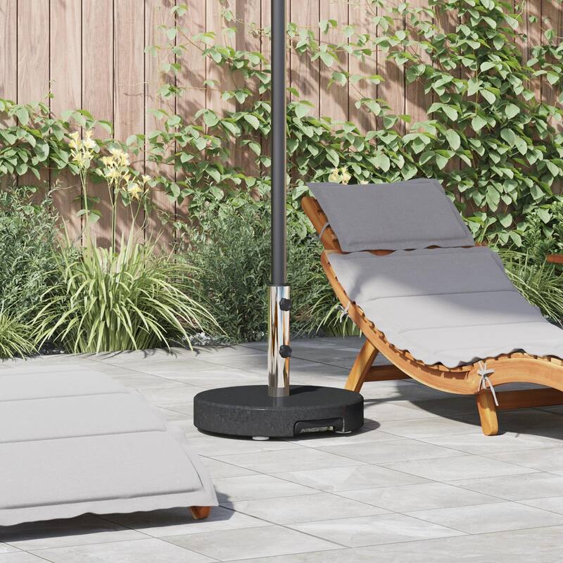 Outdoor Umbrella Base for Summer - Black - round