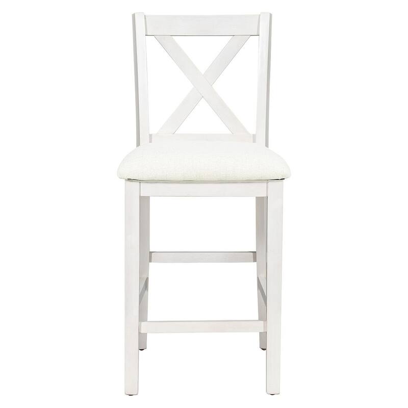 5 PCS Pub Sets For 4 Rustic Farmhouse Bar Table with 4 Stools
