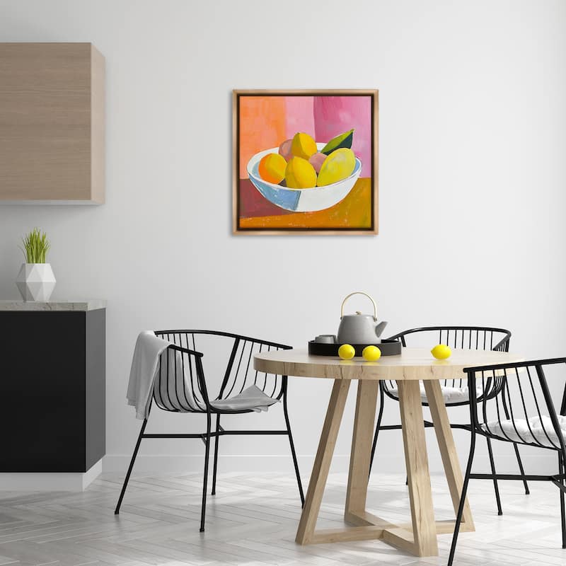 Stupell Bold Kitchen Citrus Fruits Framed Floater Canvas Wall Art Design By Walker Noble