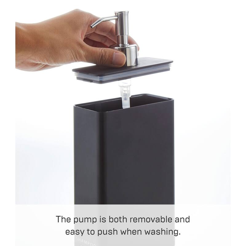 Yamazaki Home Rectangle Shower Dispenser - Three Styles, ABS Plastic, Conditioner, 24 fluid oz., 700 ml