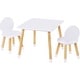 preview thumbnail 3 of 4, UTEX Kids Table with 2 Chairs Set for toddlers, boys, girls, 3 Piece Kiddy Table and Chairs Set, White