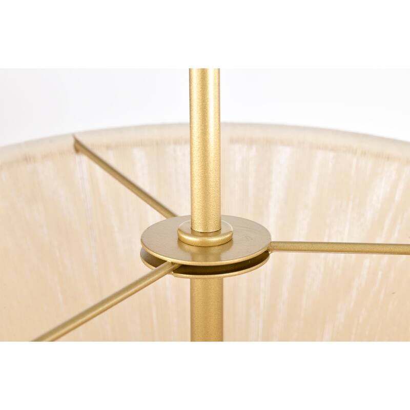 Alice 12 Inch Ivory Rope Gold Pendant with 1 Light