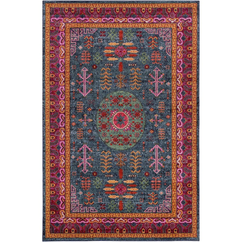 Livabliss Anika Persian Boho Blue Area Rug