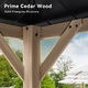 preview thumbnail 12 of 62, Aoxun Outdoor Cedar Wood Gazebo with Double Hardtop Roof
