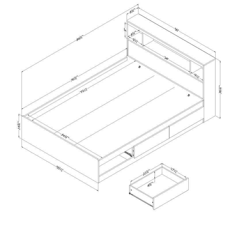 South Shore Fusion Bed and Headboard Set
